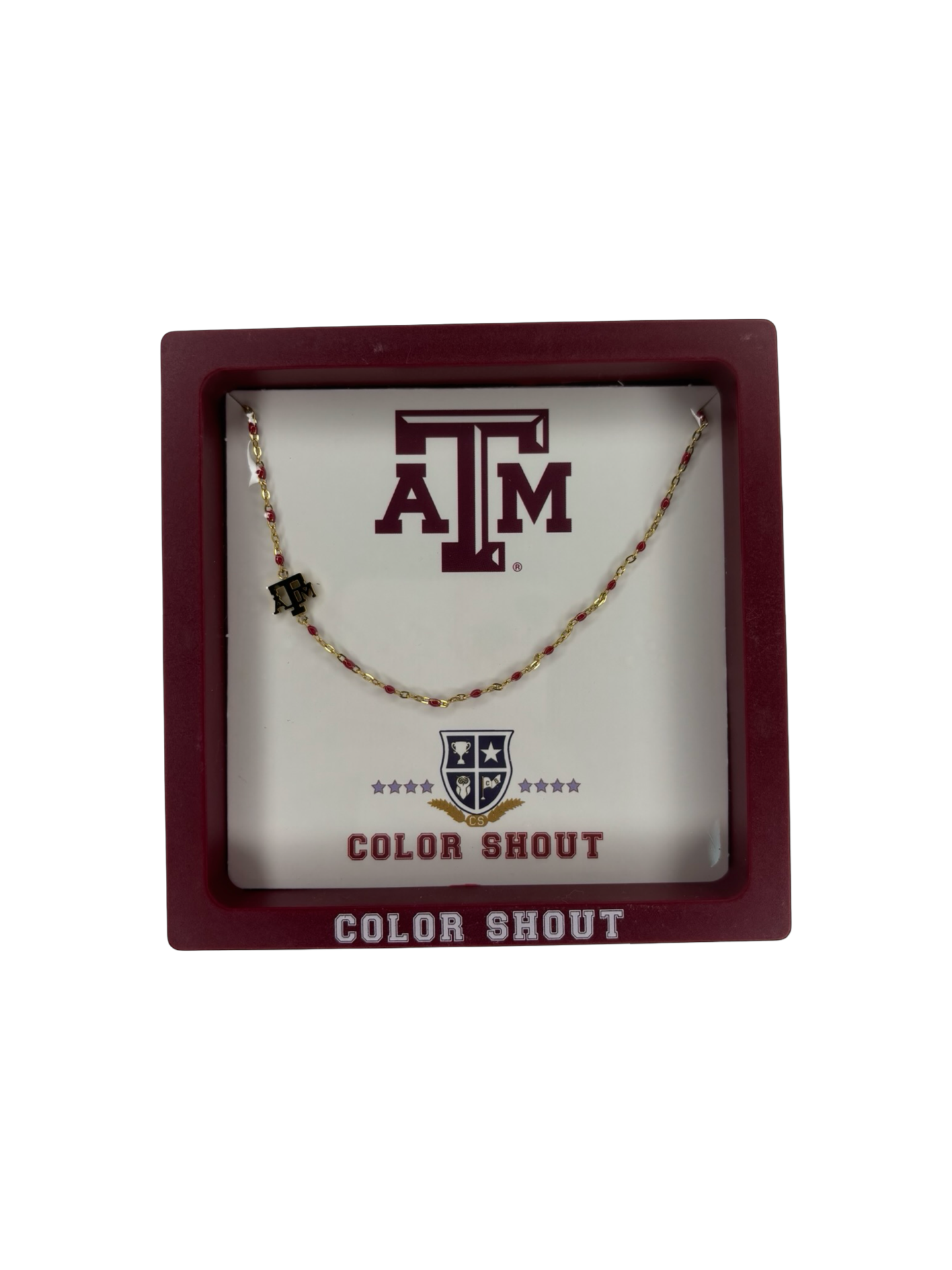 Texas A&M Side Set Logo Necklace