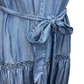 Chambray Embroidered Mini Dress