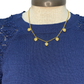 Crochet Sleeve Detail Knit Sweater Top Navy
