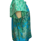 Floral Paisley Blouse Aqua Blue