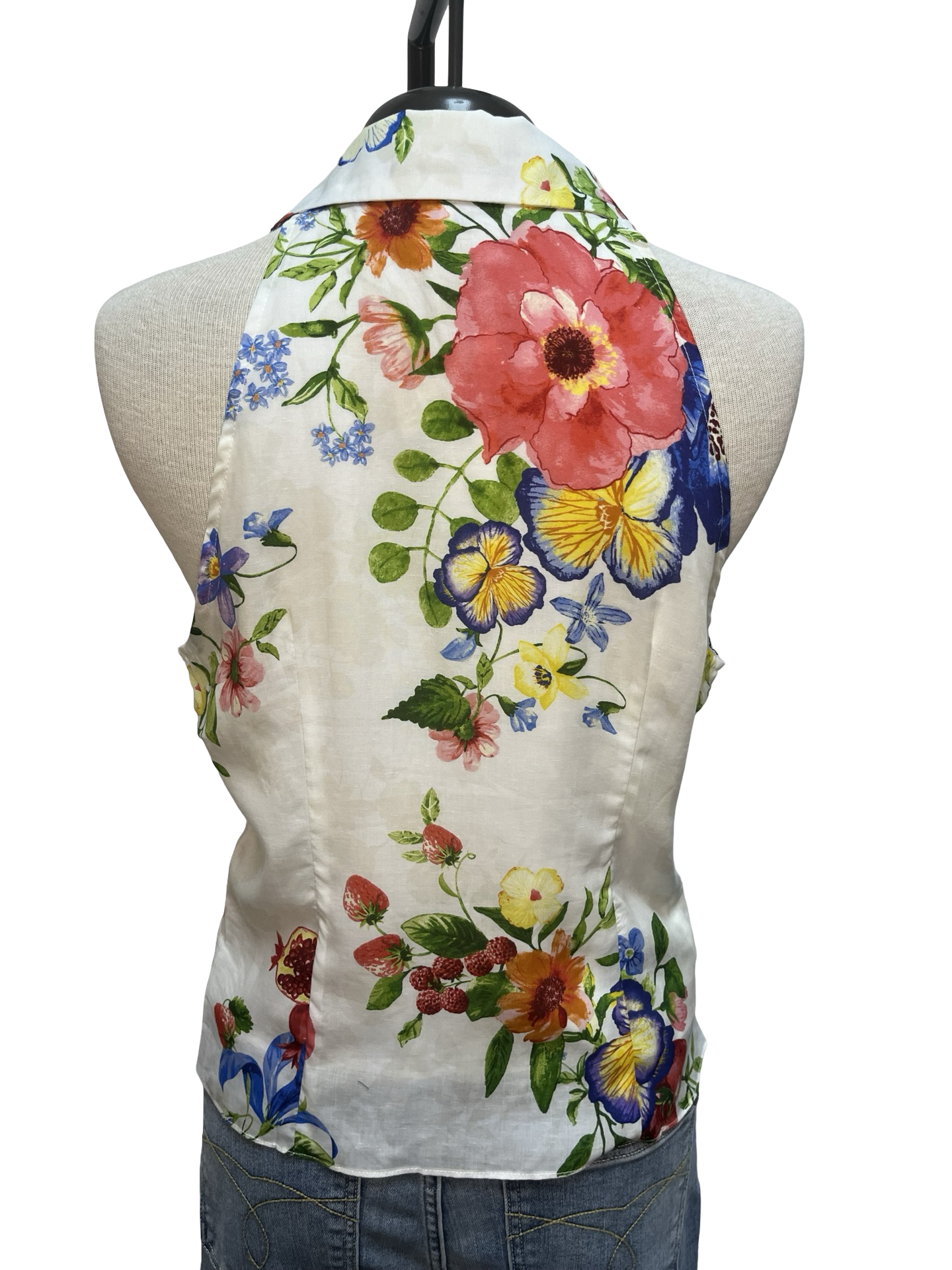 Floral Sleeveless Halter Neck Top
