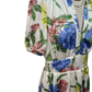 Floral Split Neck Midi Dress