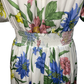 Floral Split Neck Midi Dress