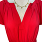 Flutter Sleeve Smocked Waist Dress Red
