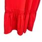 Flutter Sleeve Smocked Waist Dress Red