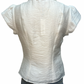 Scallop Edge Classic Collar Blouse White