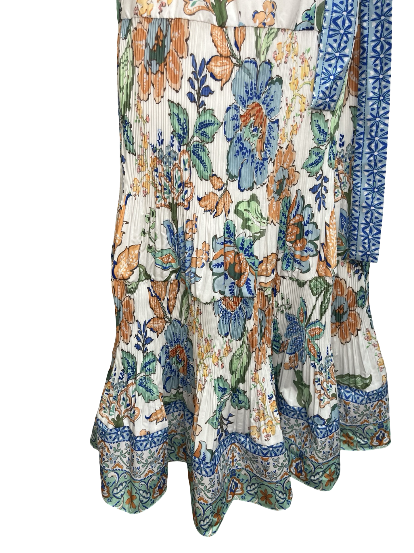 Tiered Midi Dress Blue Multi