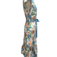 Tiered Midi Dress Blue Multi