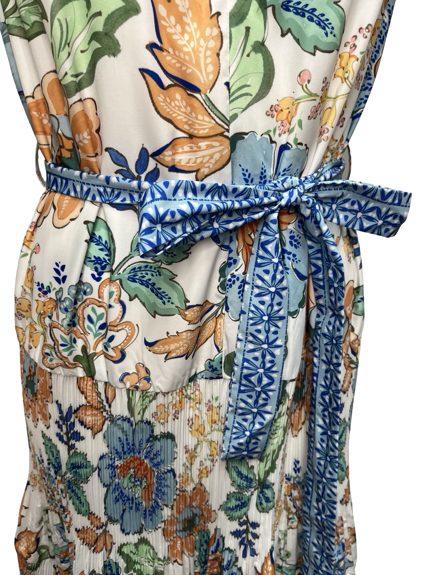 Tiered Midi Dress Blue Multi