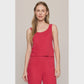 Double Scoop Rib Tank Ruby Red