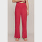 Dawn Smocked Rib Pant Ruby Red