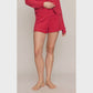 Dawn Smocked Rib Short Ruby Red