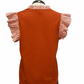 Dakota Orange Ruffle Sleeve Top