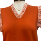 Dakota Orange Ruffle Sleeve Top