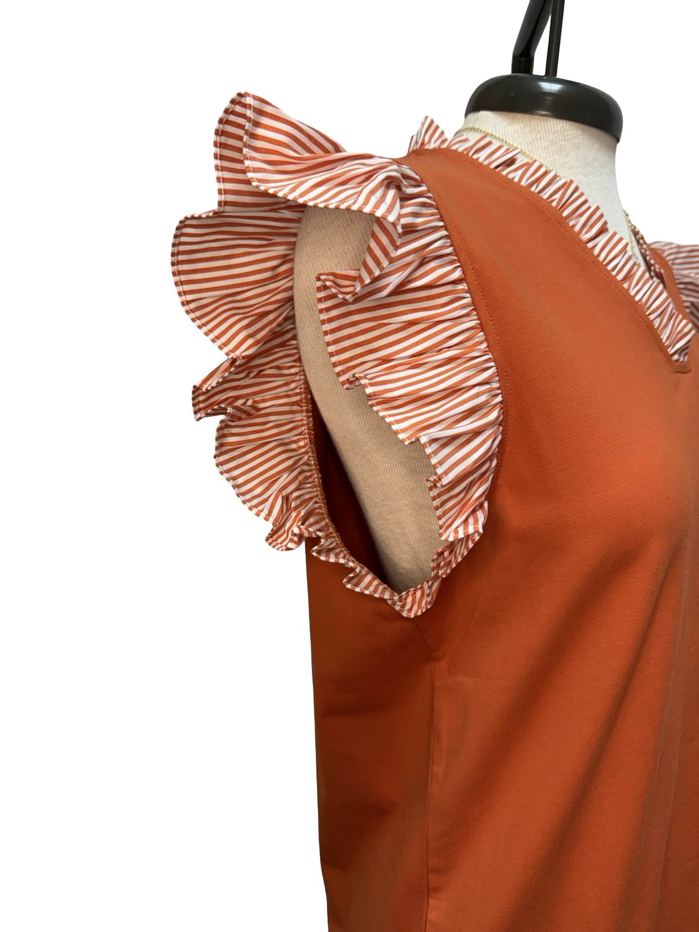 Dakota Orange Ruffle Sleeve Top