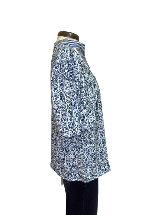 Bluesy Puff Sleeve Top