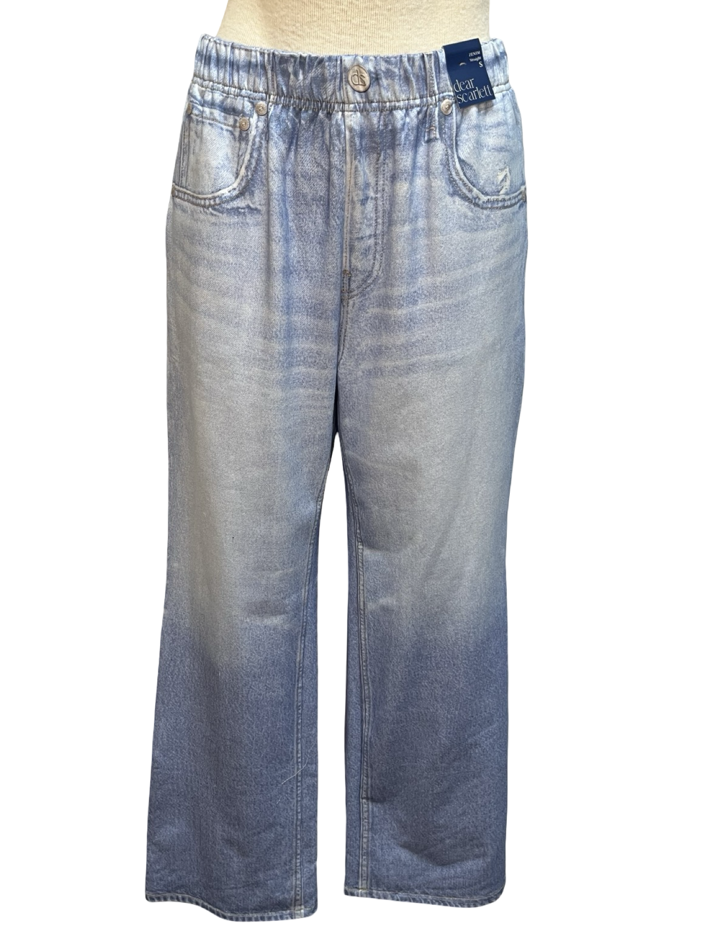 Zenim Straight Pants Regular Light Denim
