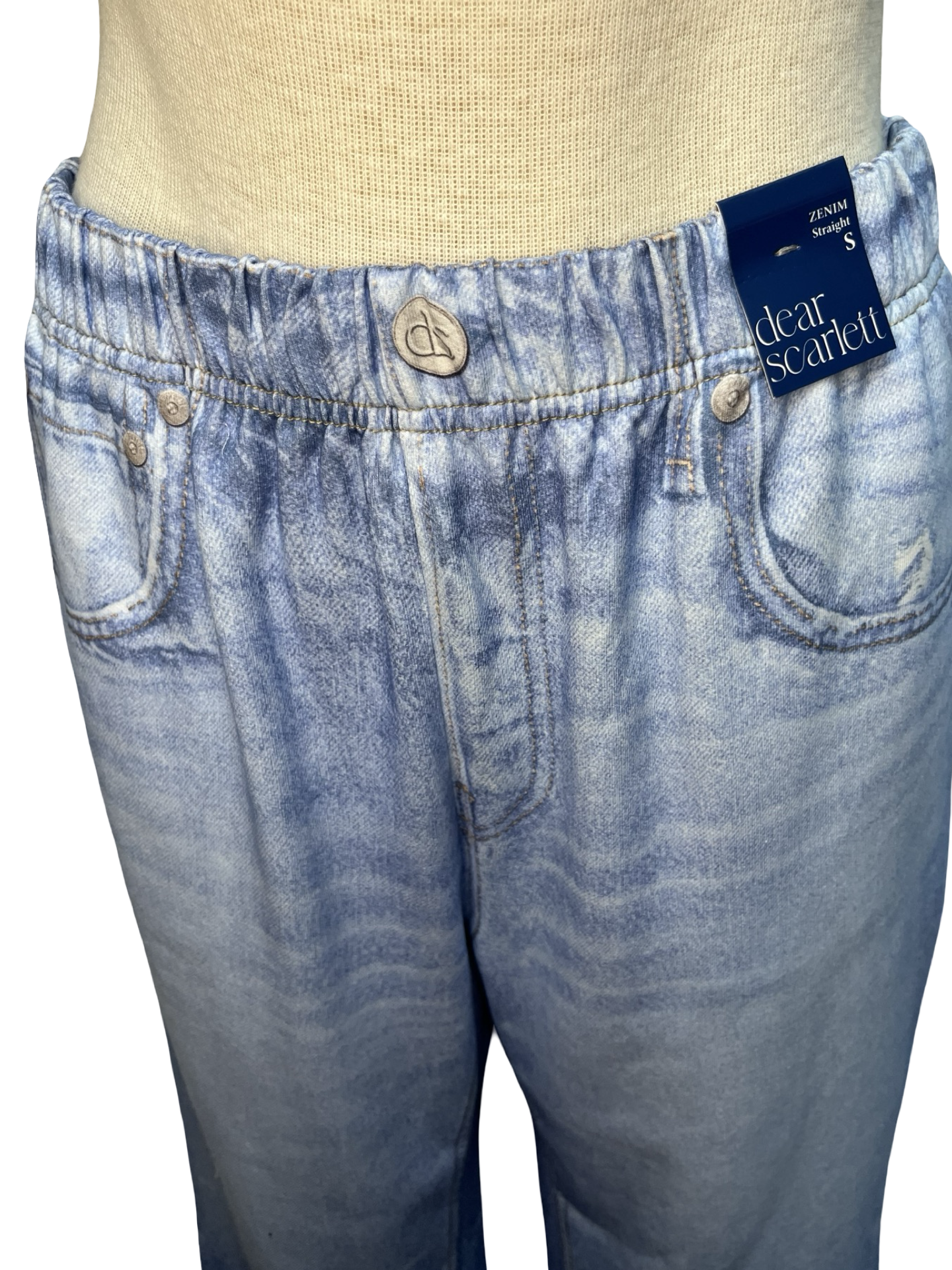 Zenim Straight Pants Regular Light Denim