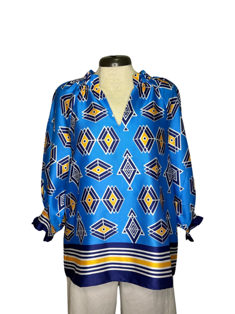 Diamond Peasant Top