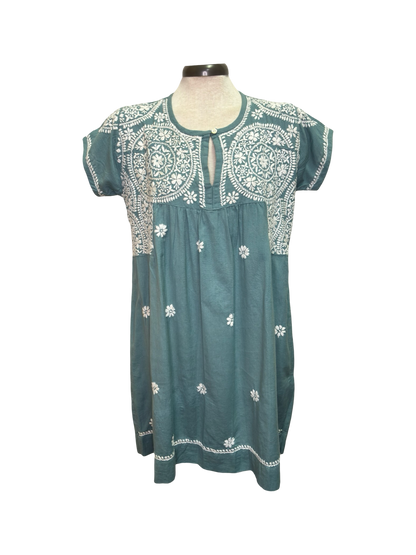 Ava Embroidered Dress Sage