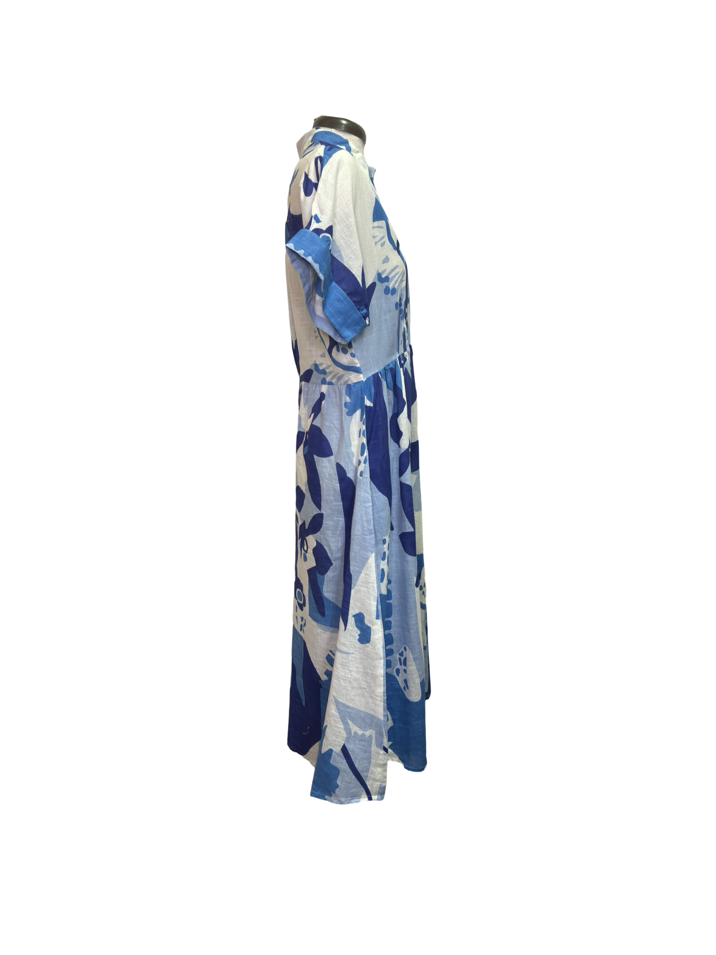 Blue Button Up Dress