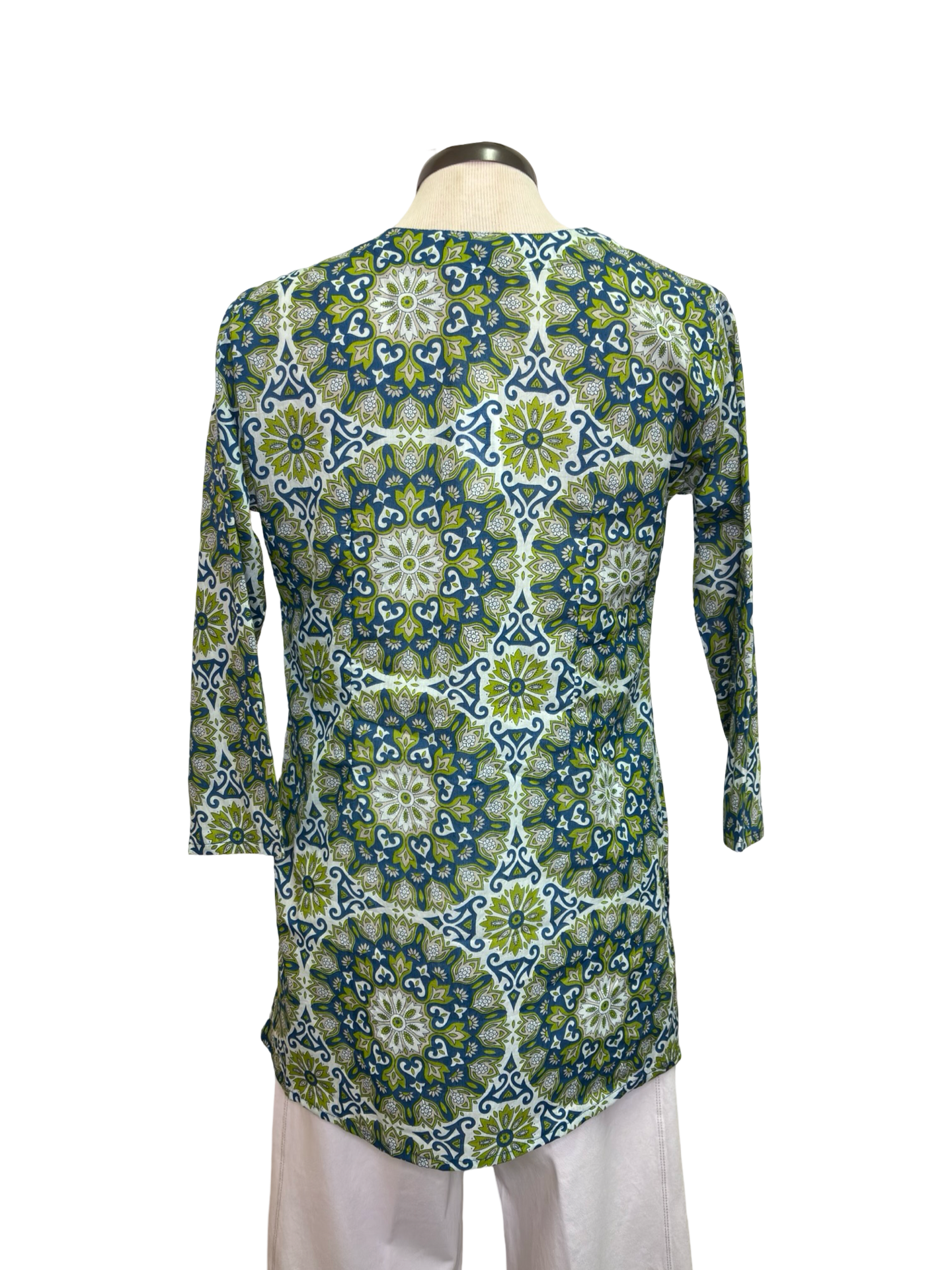 Riley Cotton Tunic Teal Olive