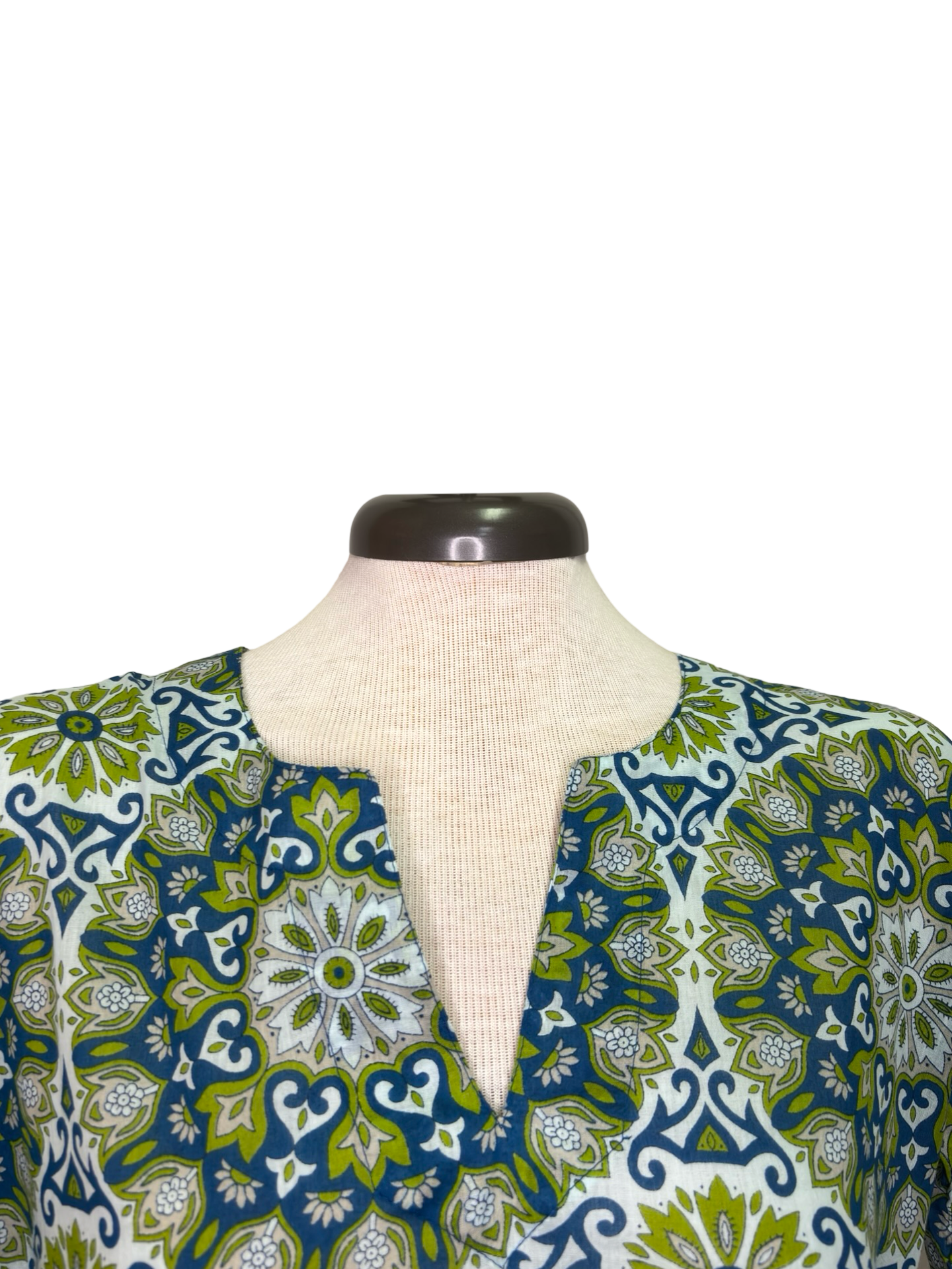 Riley Cotton Tunic Teal Olive