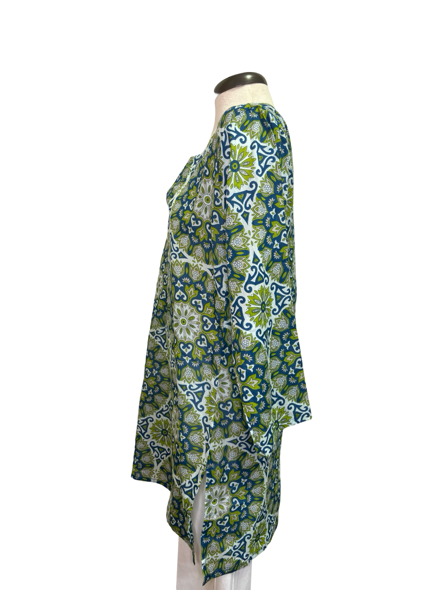Riley Cotton Tunic Teal Olive