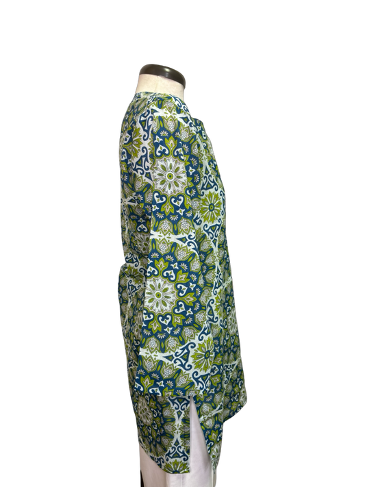 Riley Cotton Tunic Teal Olive