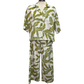 Tropical Cotton Pant Olive White