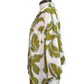 Tropical Collared Top Olive White