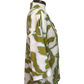 Tropical Collared Top Olive White