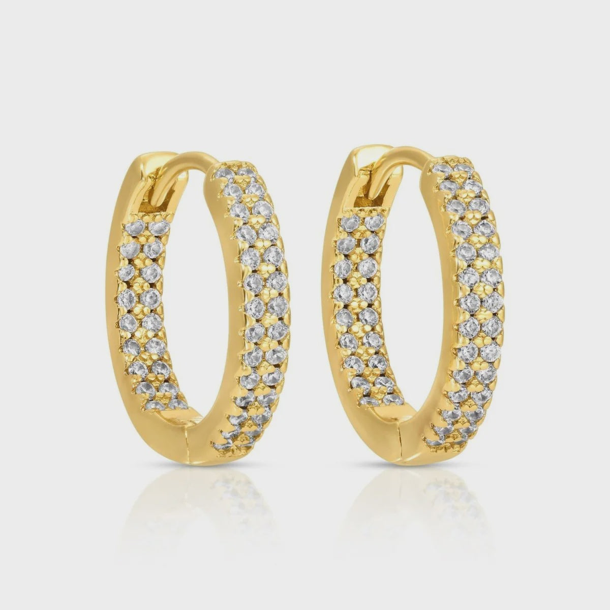 Small Glitzy Huggies Gold