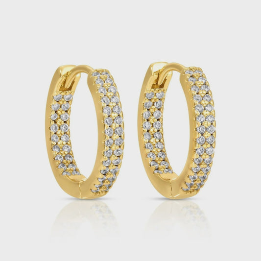 Small Glitzy Huggies Gold