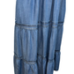 Bubble Sleeve Washed Denim Maxi Dress