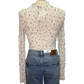 Ditsy Floral Printed Lace Top Ivory