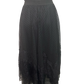 Dot Mesh Wide Lace Skirt Black