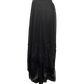 Dot Mesh Wide Lace Skirt Black