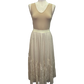 Dot Mesh Wide Lace Skirt Ivory