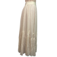 Dot Mesh Wide Lace Skirt Ivory