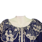Embroidered Cotton Poplin Blouse Blueberry