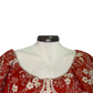 Embroidered Cotton Poplin Blouse Rust