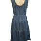 Sleeveless Washed Denim Tiered Dress