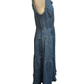 Sleeveless Washed Denim Tiered Dress