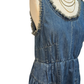 Sleeveless Washed Denim Tiered Dress
