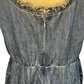 Sleeveless Washed Denim Tiered Dress