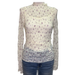 Ditsy Floral Printed Lace Top Ivory