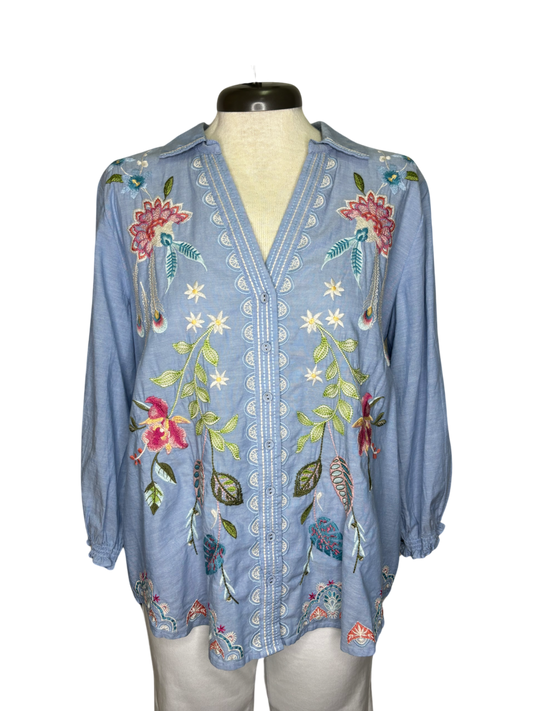 Emika Relaxed Smocked Shirt