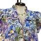 Floral Print Flutter Sleeve Top Blue