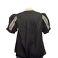 Abstract Pattern Embroidered Top Black